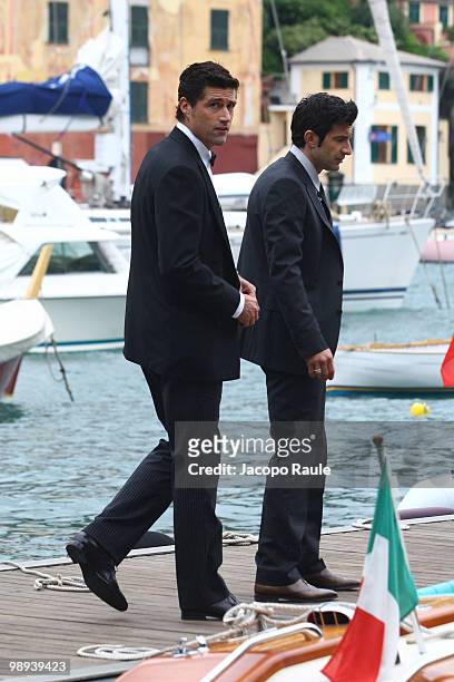 Matthew Fox and Luis Figo are seen while filming for IWC on May 8, 2010 in Portofino, Italy.