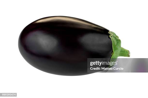 eggplant on white background - white eggplant stock pictures, royalty-free photos & images