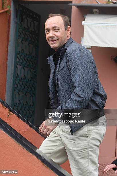 Kevin Spacey is seen while filming for IWC on May 8, 2010 in Portofino, Italy.