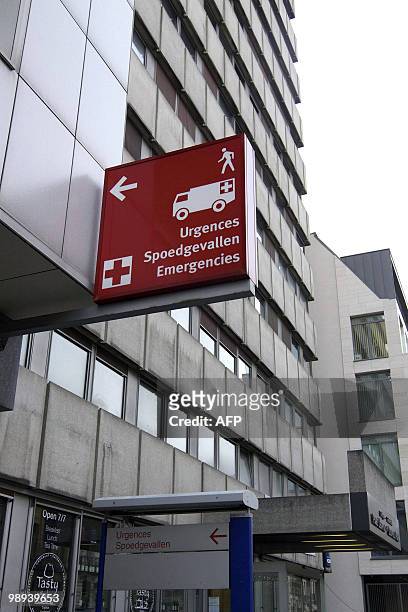 The entrance to the Emergency Room at the 'Clinique Parc Leopold - Ziekenhuis Leopold Park', where German Finance Minister Wolfgang Schaeuble may...