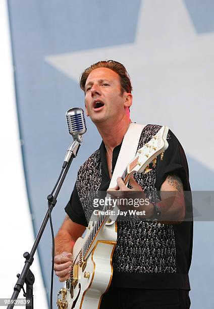 Buzz Campbell of Buzz Campbell & The Hot Rod Lincoln performs in concert on day two of The Revival Festival at The Nutty Brown Amphitheater on May 8,...