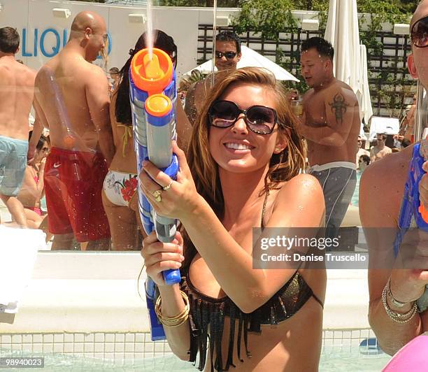 Audrina Patridge celebrates her birthday at Liquid Pool at Aria in CityCenter on May 8, 2010 in Las Vegas, Nevada.