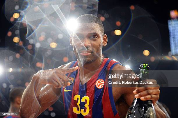 Pete Mickeal of Regal FC Barcelona during the 2009-2010 Euroleague Basketball Champion Awards Ceremony at Bercy Arena on May 9, 2010 in Paris, France.