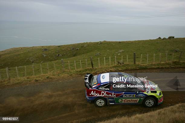 Jari Matti Latvala of Finland and co-driverMikka Anttila of Finland drive their BP Abu Dhabi Ford Focus during Leg3 of the WRC Rally of New Zealand...