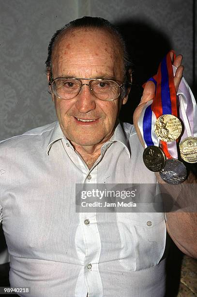 The ex-clavadista and Olympic Mexican medalist Joaquin Capilla on February 26, 2006 in Mexico City, Mexico.