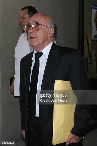 Brother of Joaquin Capilla, Ricardo Capilla, during the funeral of ex-clavadista and Olympic Mexican medalist Joaquin Capilla at Gayosso in Mexico...