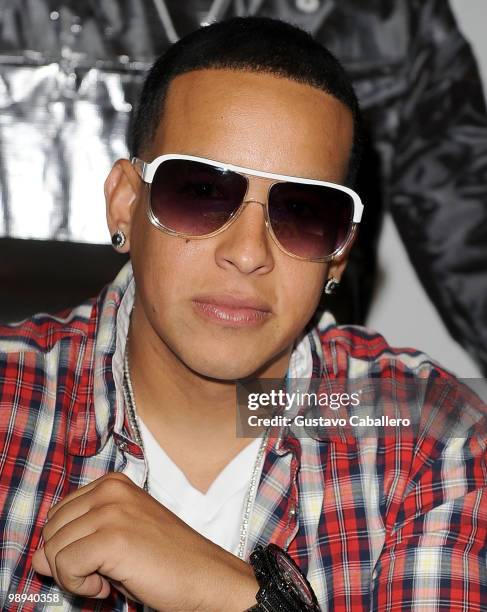 Daddy Yankee greets fans and signs autographs to promote his new record release "Mundial" on May 9, 2010 in Miami, Florida.