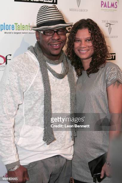 Bobby Brown and Alicia Etheredge arrives at Boulevard3 on April 6, 2010 in Hollywood, California.