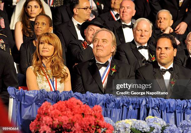 Actress Jane Seymour, actor James Keach and Mike Piazza attend the 25th annual Ellis Island Medals Of Honor Ceremony & Gala at the Ellis Island on...