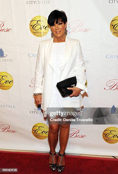 Kris Jenner arrives at Eve Nightclub at Crystals in CityCenter on May 8, 2010 in Las Vegas, Nevada.