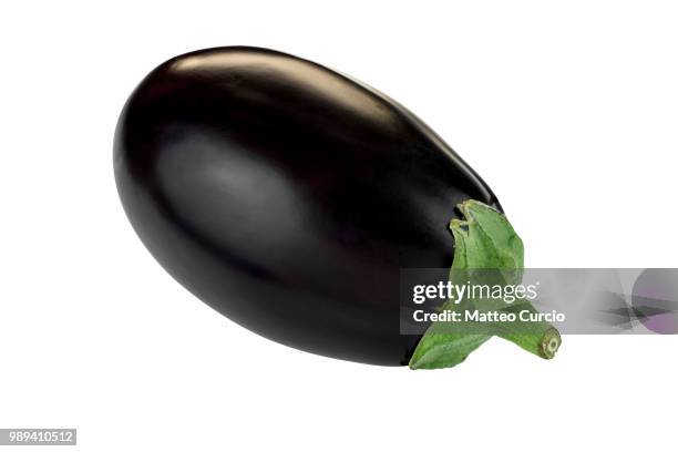 eggplant on white background - white eggplant stock pictures, royalty-free photos & images