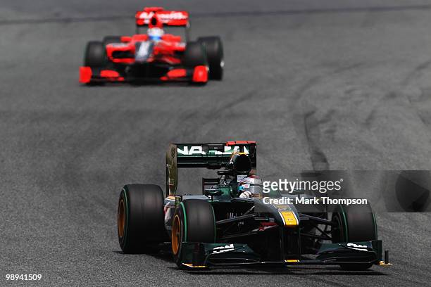 Jarno Trulli of Italy and Lotus drives during the Spanish Formula One Grand Prix at the Circuit de Catalunya on May 9, 2010 in Barcelona, Spain.