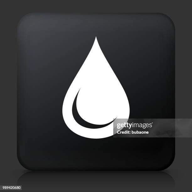 water drop icon - water drop on black stock illustrations