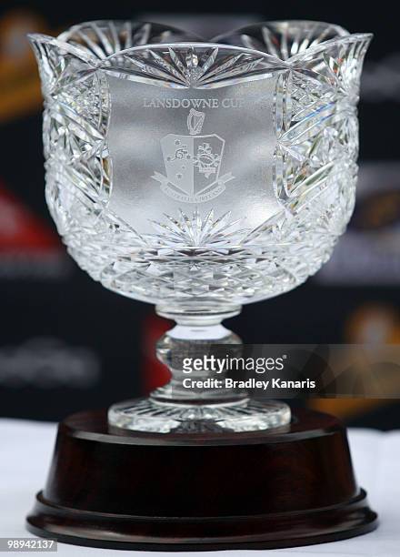 The Lansdowne Cup played between Australia and Ireland can be seen during an ARU press conference to announce ticket sales and promote upcoming...