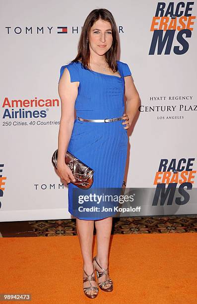 Actress Mayim Bialik arrives at the 17th Annual Race To Erase MS Gala at the Hyatt Regency Century Plaza on May 7, 2010 in Century City, California.