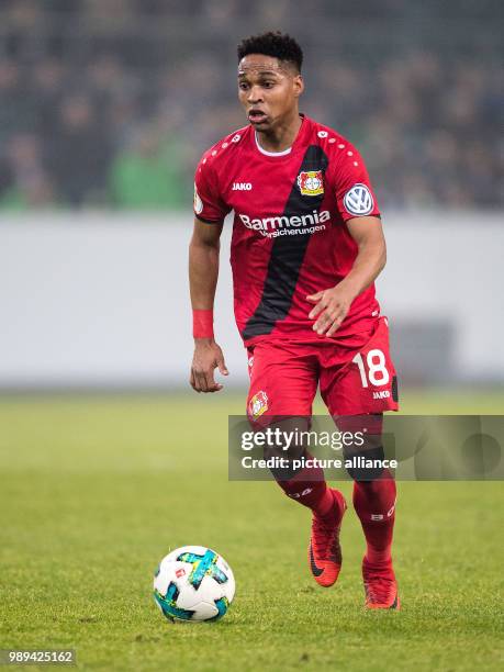 Leverkusen's Wendell in action during the German DFB Cup soccer match between Borussia Moenchengladbach and Bayer Leverkusen in Borussia-Park in...