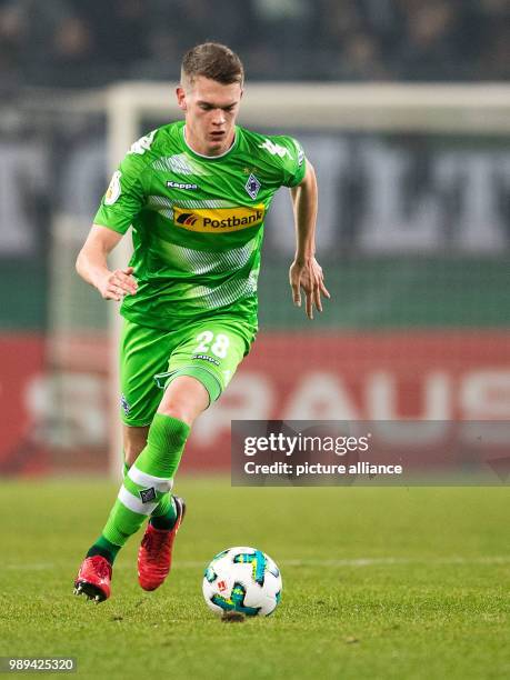 Gladbach's Matthias Ginter in action during the German DFB Cup soccer match between Borussia Moenchengladbach and Bayer Leverkusen in Borussia-Park...