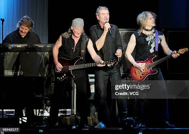 Deep Purple perform on stage at Taipei World Trade Center Nangang Exhibition Hall on May 9, 2010 in Taipei, Taiwan of China.