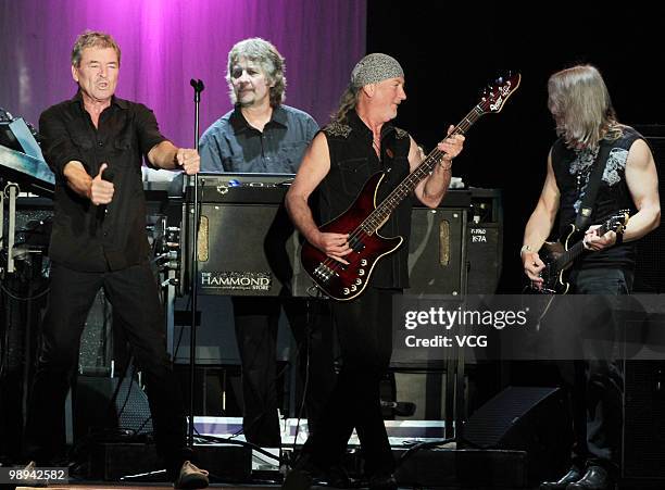 Deep Purple perform on stage at Taipei World Trade Center Nangang Exhibition Hall on May 9, 2010 in Taipei, Taiwan of China.