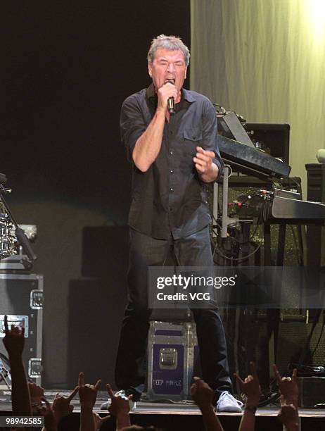 Ian Gillan of Deep Purple performs on stage at Taipei World Trade Center Nangang Exhibition Hall on May 9, 2010 in Taipei, Taiwan of China.
