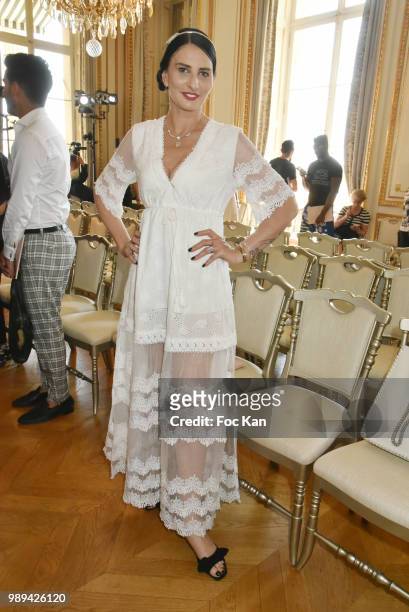 Sylvie Ortega Munos attends the the Hany El Behairy Show As part of 25th Oriental Fashion Haute Couture Fall Winter 2018/2019 show as part of Paris...