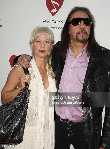 Musician Ace Frehley and Rachael Gordon attend the 6th annual MusiCares MAP Fund benefit concert at Club Nokia on May 7, 2010 in Los Angeles,...