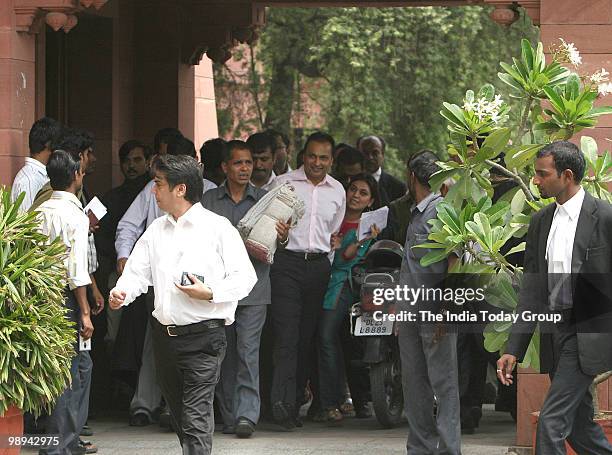 Reliance Natural Resources Ltd chief Anil Ambani comes out of the Supreme Court in New Delhi on Friday, May 7, 2010. A three-judge Bench comprising...