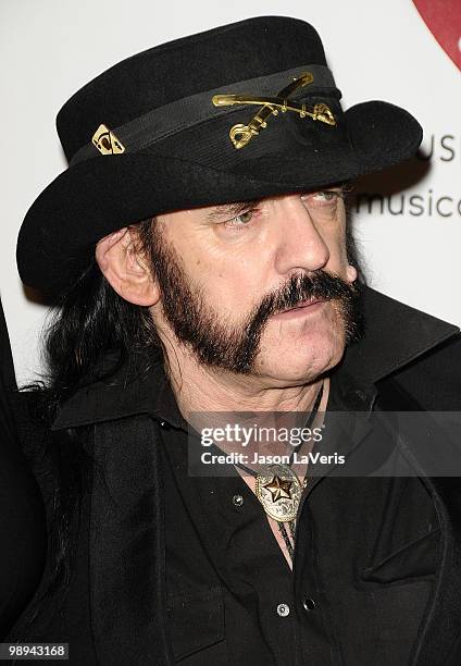 Lemmy Kilmister of Motorhead attends the 6th annual MusiCares MAP Fund benefit concert at Club Nokia on May 7, 2010 in Los Angeles, California.