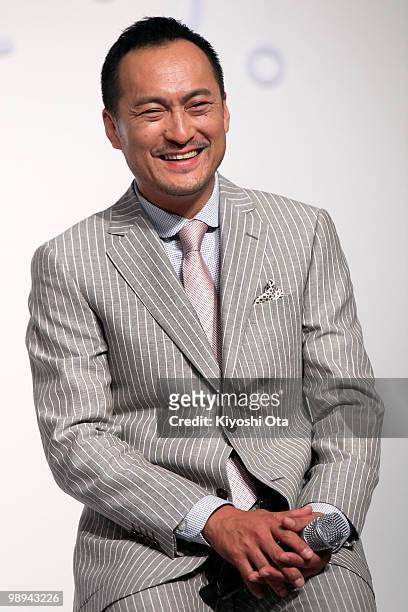 Actor Ken Watanabe attends the NTT DoCoMo Inc.'s new TV commercial press conference at Grand Hyatt Tokyo on May 10, 2010 in Tokyo, Japan. NTT DoCoMo...