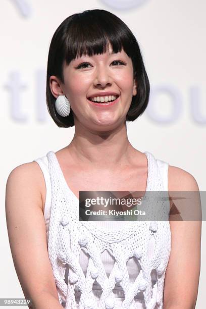 Singer Kaela Kimura attends the NTT DoCoMo Inc.'s new TV commercial press conference at Grand Hyatt Tokyo on May 10, 2010 in Tokyo, Japan. NTT DoCoMo...