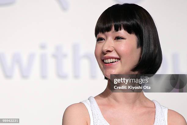 Singer Kaela Kimura attends the NTT DoCoMo Inc.'s new TV commercial press conference at Grand Hyatt Tokyo on May 10, 2010 in Tokyo, Japan. NTT DoCoMo...