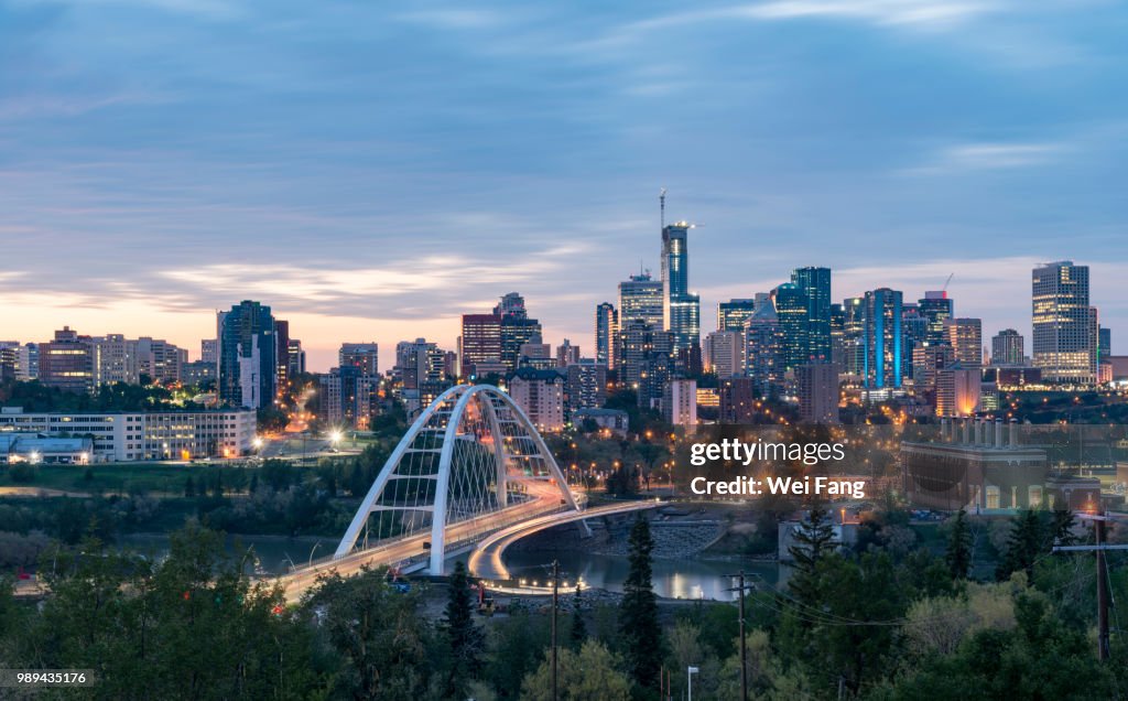 Illuminated Edmonton Downtown