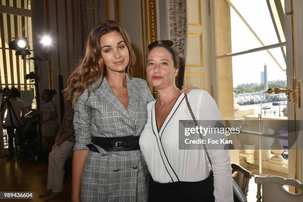 Actress Elisa Bachir Bey and PR Esther Meyniel from Tess Art Com attend the the Hany El Behairy Show As part of 25th Oriental Fashion Haute Couture...