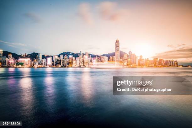 hongkong, skyline - dukai stockfoto's en -beelden