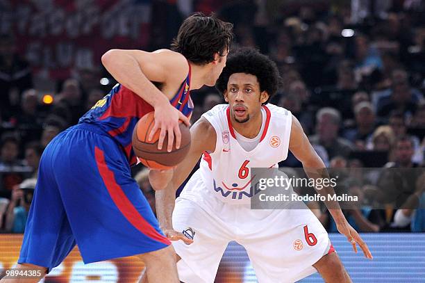Josh Childress, #6 of Olympiacos Piraeus in action during the Euroleague Basketball Final Four Final Game between Regal FC Barcelona vs Olympiacos at...