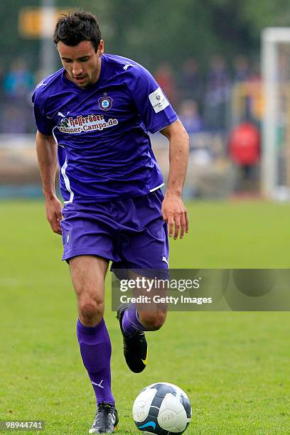 Alban Ramaj of Aue during the Third League match between Werder Bremen II and Erzgebirge Aue at the "Platz 11" stadium on May 8, 2010 in Bremen,...