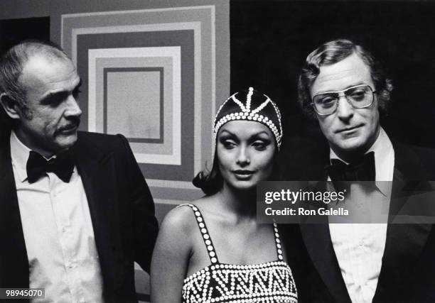 Sean Connery and Michael Caine and Wife Shakira Caine