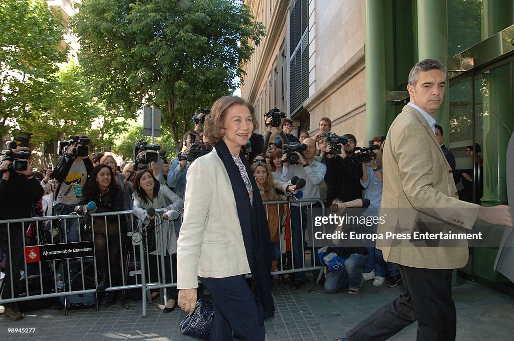 Royals and Personalities Visit King Juan Carlos I of Spain At the Hospital