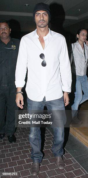Arjun Rampal at a promotional event for the film Rajneeti in Mumbai on May 8, 2010.