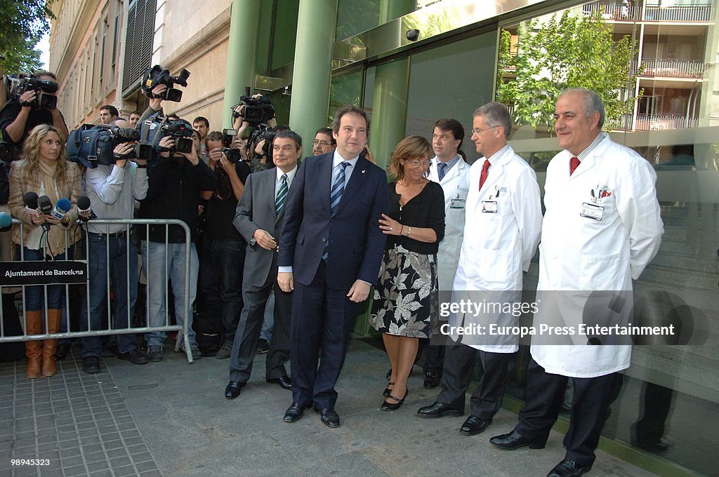 Royals and Personalities Visit King Juan Carlos I of Spain At the Hospital