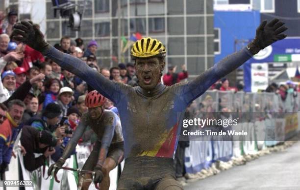 Cyclocross Wc Tabor 3/02/2001Cat Men Elite Homme1. Vervecken Erwinjoie, Vreugde, Modder, Boue, Mud, Illustration, Wereldkampioenschap Championnat Du...