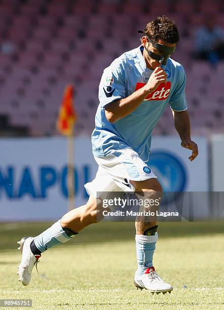 Michele Pazienza of SSC Napoli during the Serie A match between SSC Napoli and Atalanta BC at Stadio San Paolo on May 9, 2010 in Naples, Italy.