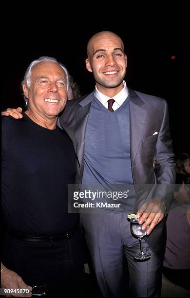 Giorgio Armani and Billy Zane