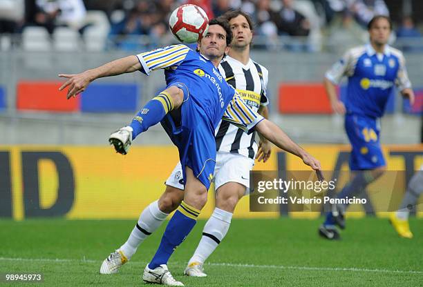 Alessandro Lucarelli of Parma FC in action during the Serie A match between Juventus FC and Parma FC at Stadio Olimpico di Torino on May 9, 2010 in...