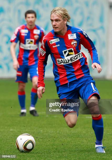 Milos Krasic of PFC CSKA Moscow in action during the Russian Football League Championship match between PFC CSKA Moscow and FC Terek Grozny at the...