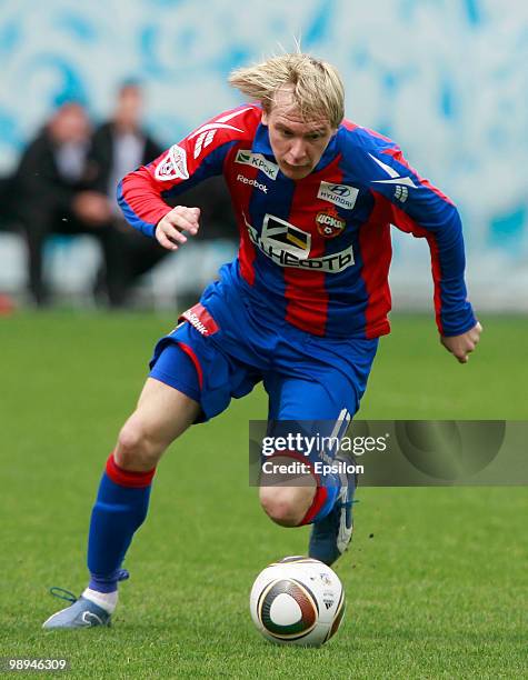 Milos Krasic of PFC CSKA Moscow in action during the Russian Football League Championship match between PFC CSKA Moscow and FC Terek Grozny at the...