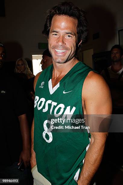 Shawn Christian attends the E League's celebrity basketball playoff game held at Crossroads Elementry School on May 8, 2010 in Santa Monica,...