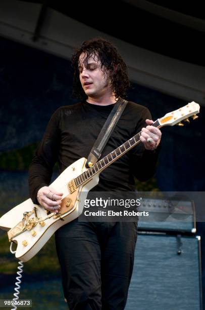Jack White of The Dead Weather performing at the New Orleans Jazz & Heritage Festival on May 2, 2010 in New Orleans, Louisiana.