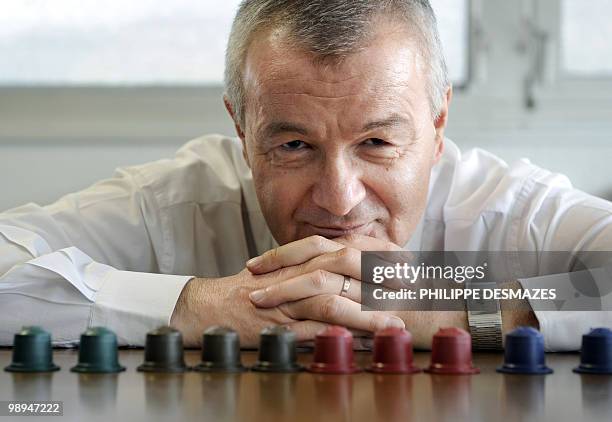 Jean-Paul Gaillard, former head of Nespresso between 1988 and 1997 and CEO of Ethical Coffee Company poses on May 7, 2010 in Chambery, eastern...