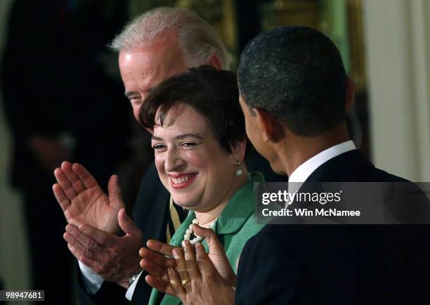 President Barack Obama is joined by Vice President Joe Biden while introducing Solicitor General Elena Kagan as his choice to be the nation�s 112th...